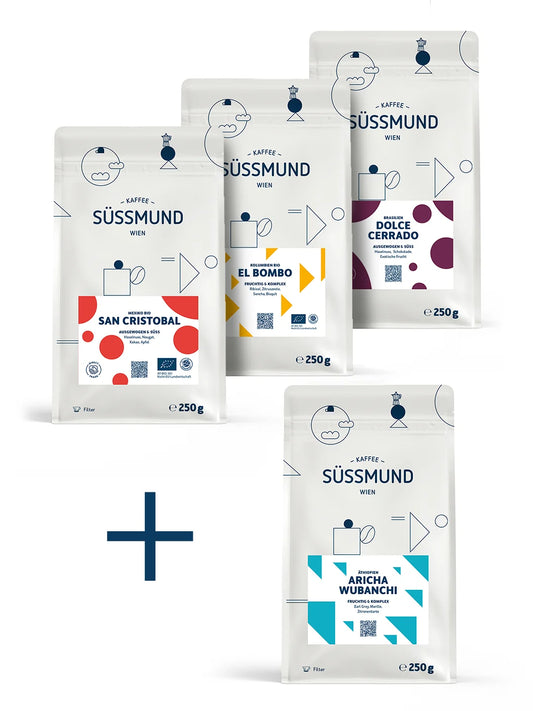 Schoenkaffee - Schoenkaffee Filterkaffee Probierpaket 3+1 x 250g